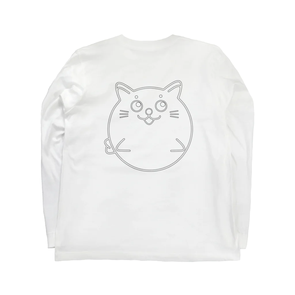 NEKOAZARAZI online shop(ねこあざらし商店)のねこあざらしだらけ ロングスリーブTシャツの裏面