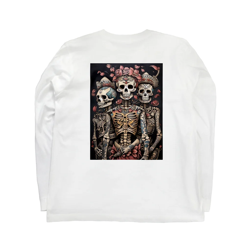 Skull sectionのガイコツのデザイン ロングスリーブTシャツの裏面