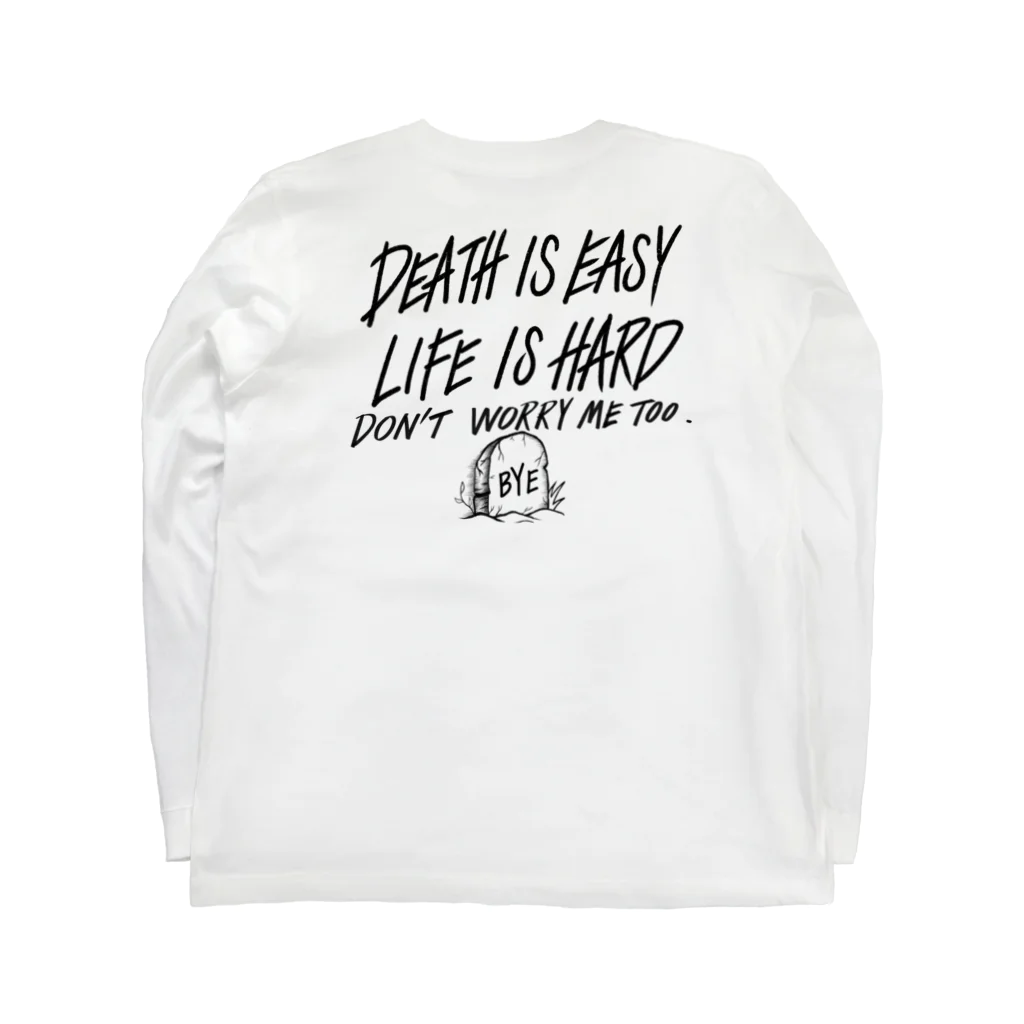 DOWNFALLのDEATH IS EASY LIFE IS HARD ロングスリーブTシャツの裏面