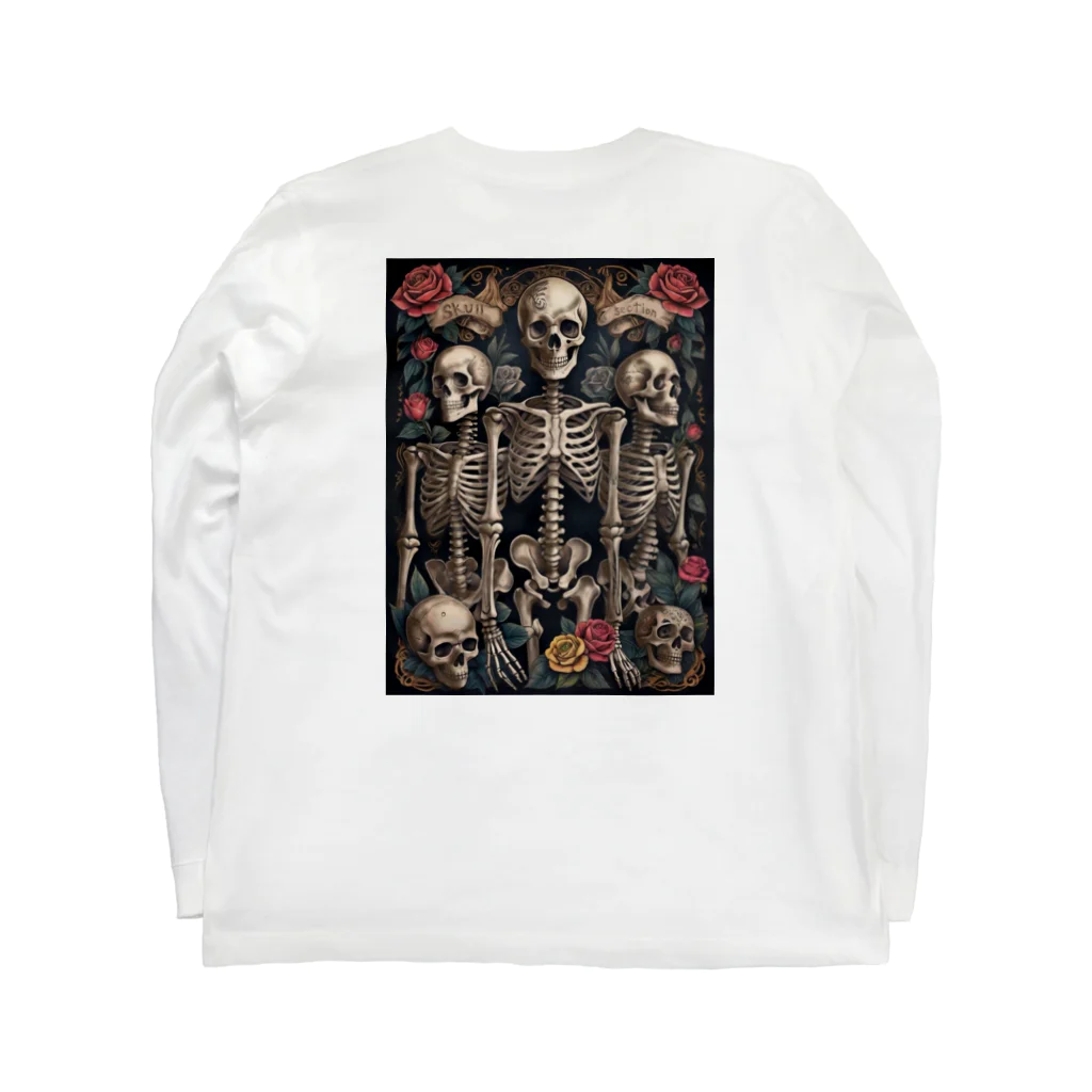 Skull sectionのドクロと薔薇 ロングスリーブTシャツの裏面