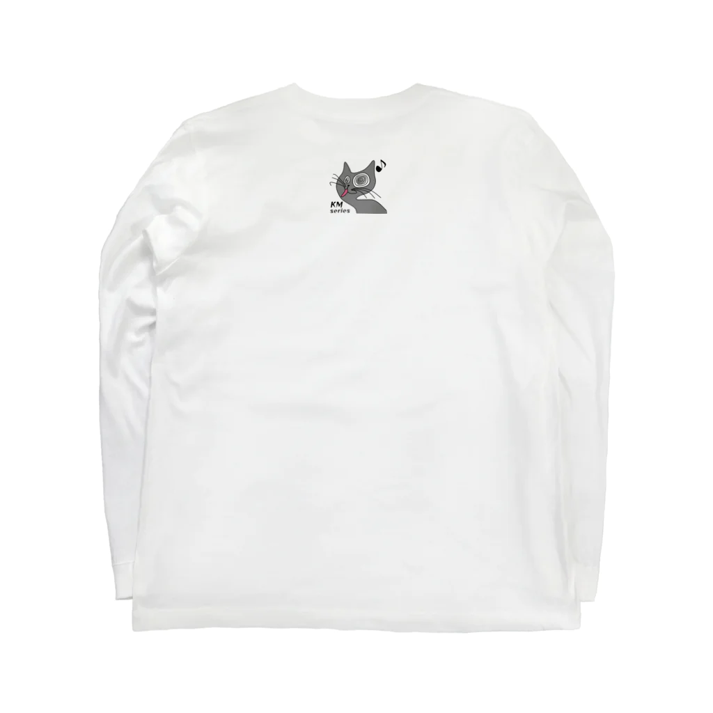 ご当地妖怪雑貨屋 鶴屋もののけ堂 SUZURI店の吉原のきつねさま Fox deity【文字入り】 Long Sleeve T-Shirt :back