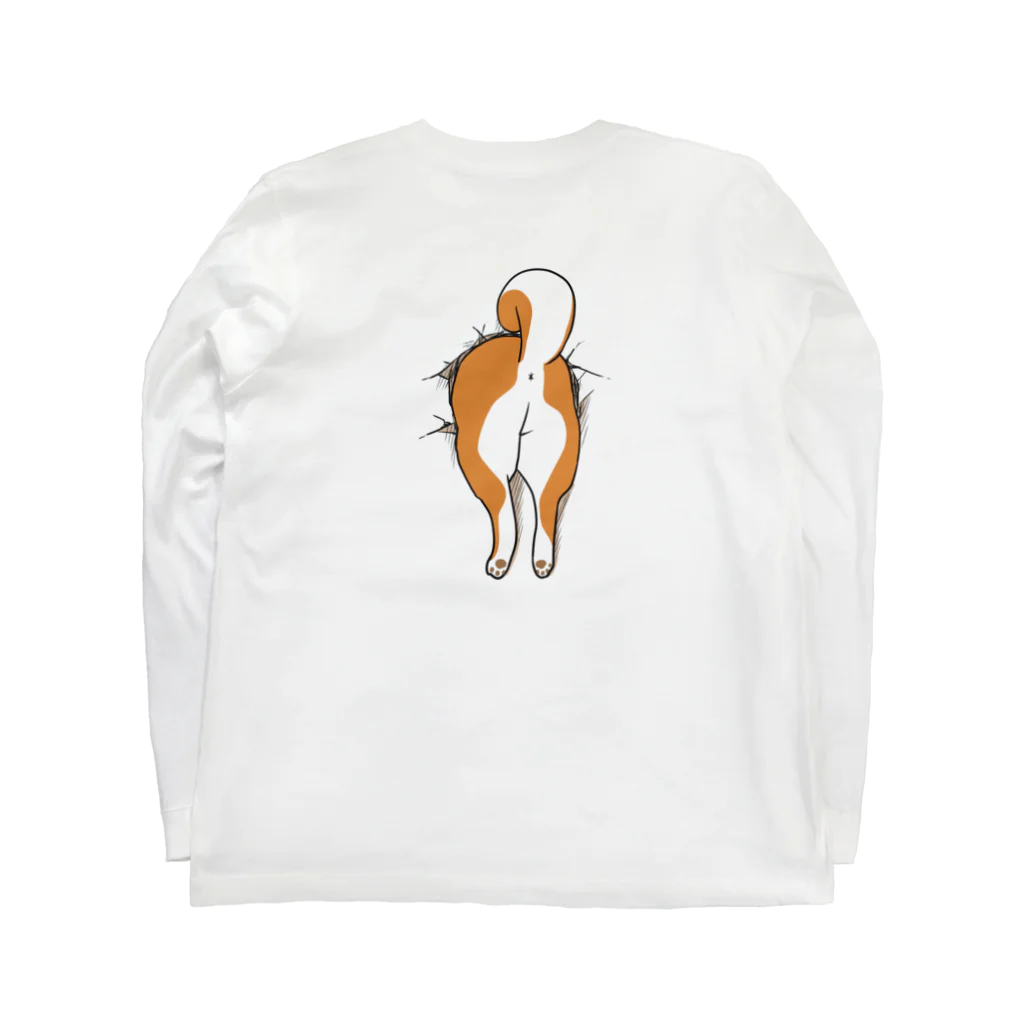 ichika1226の壁柴犬 ロングスリーブTシャツの裏面