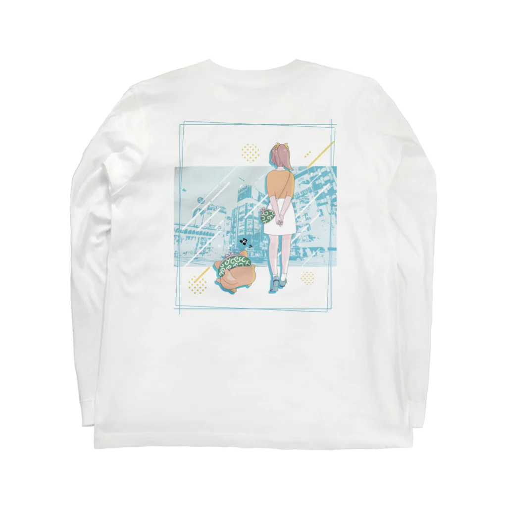 ポイントインカム official shopのポ太郎うぉーく Long Sleeve T-Shirt :back