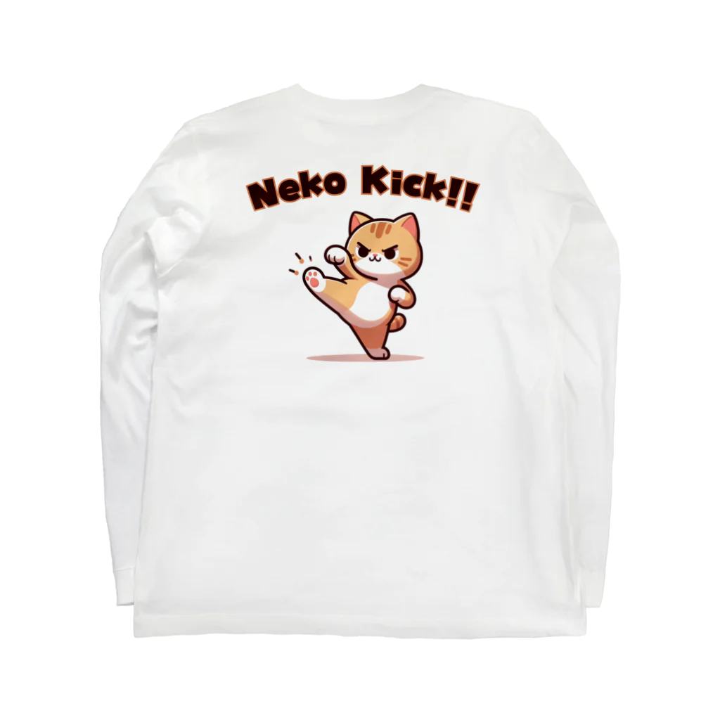 Rakudoku ToyohashiのNEKO KICK!! ロングスリーブTシャツの裏面