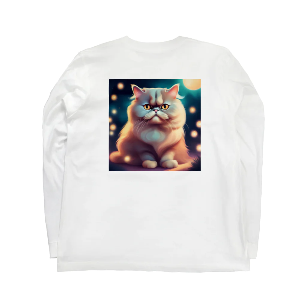 レモングラスのごきげんなペルシャ猫 Long Sleeve T-Shirt :back