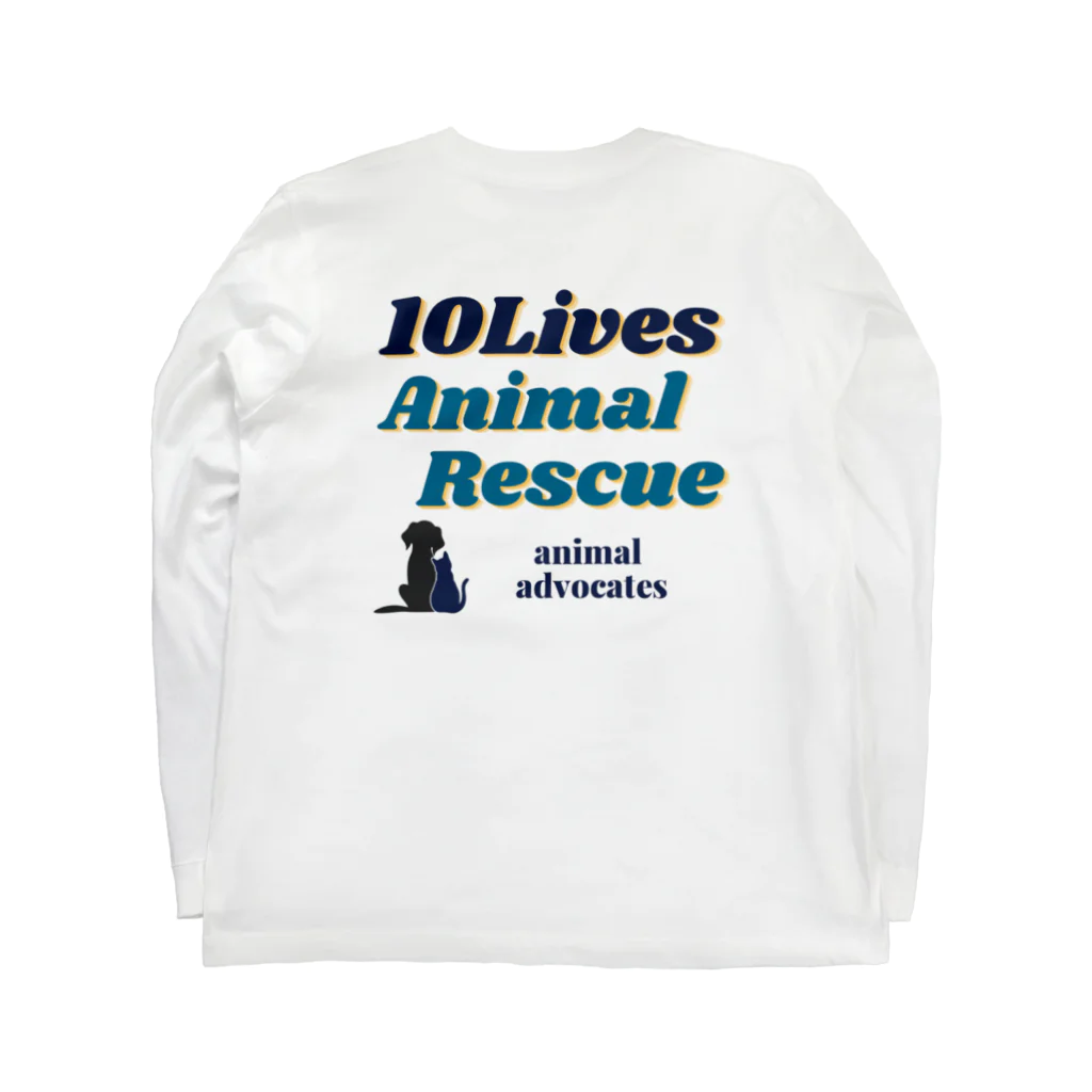 mihamaneko のMihamaneko Animal rescue  ロングスリーブTシャツの裏面