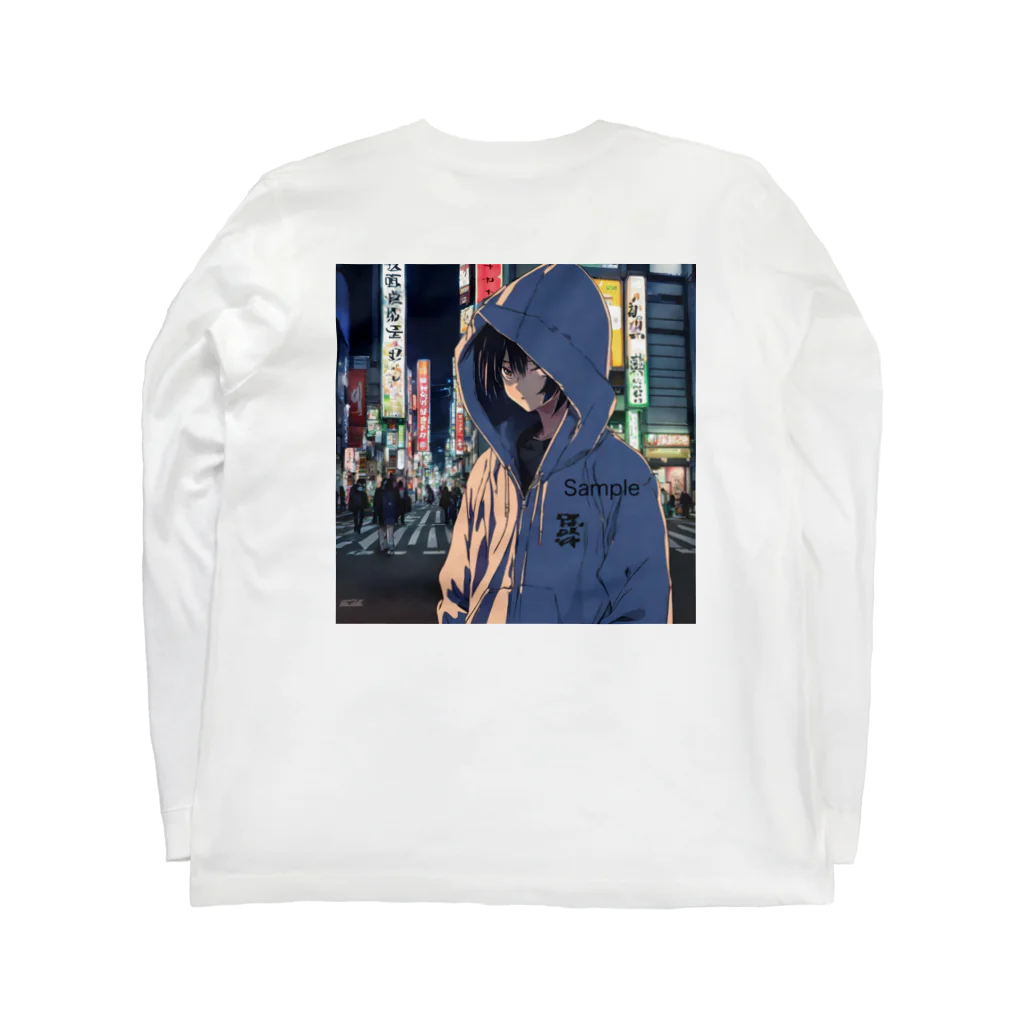 El Sol 85のパーカーフードの少女　池袋編 Long Sleeve T-Shirt :back