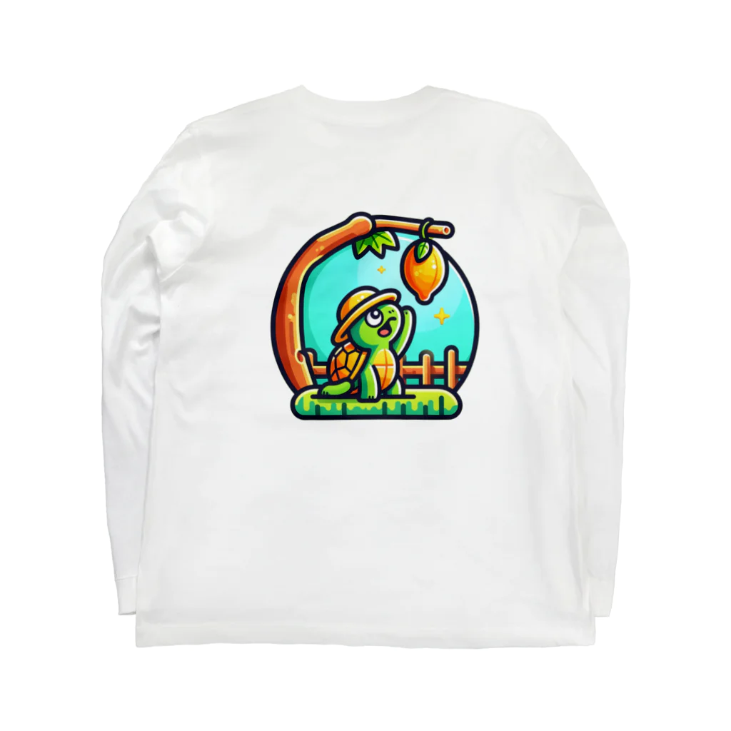 Bumps Design Collectionのパパイヤとかめたろう Long Sleeve T-Shirt :back