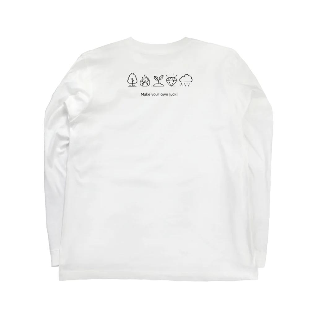 SOUI-KUFUの九星気学ラッキーアイテム（薄い色バージョン） Long Sleeve T-Shirt :back