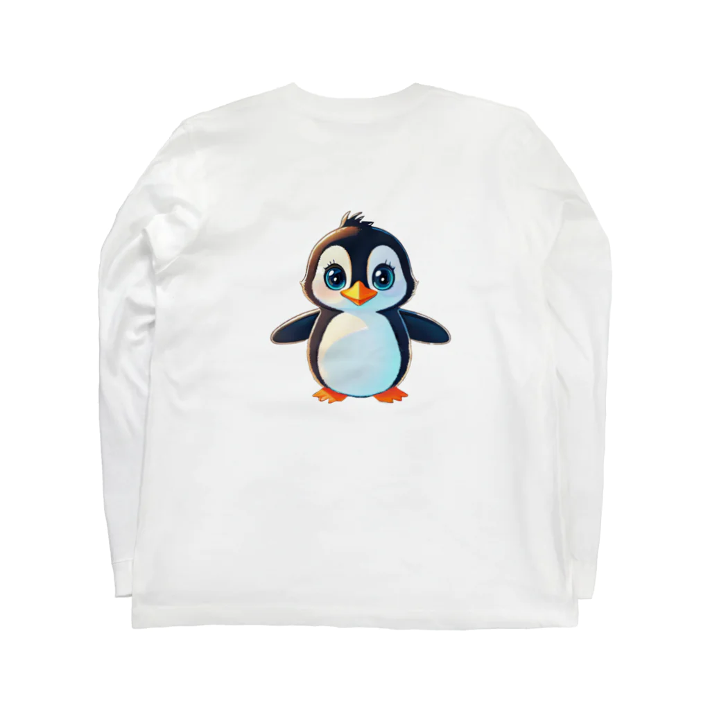 いろは物語のペンギンのコーヒータイム！ Long Sleeve T-Shirt :back