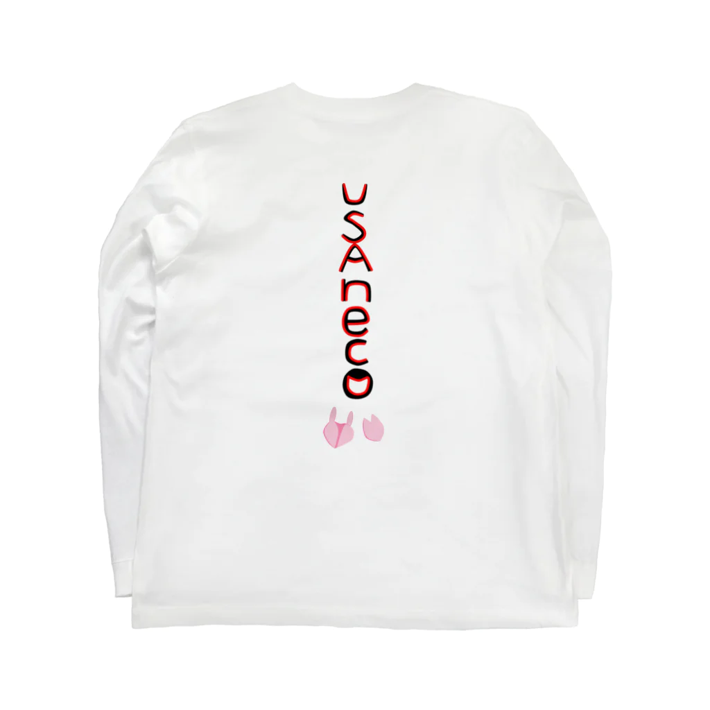 ウサネコ38のUSAneko  Cherry blossom ロングスリーブTシャツの裏面