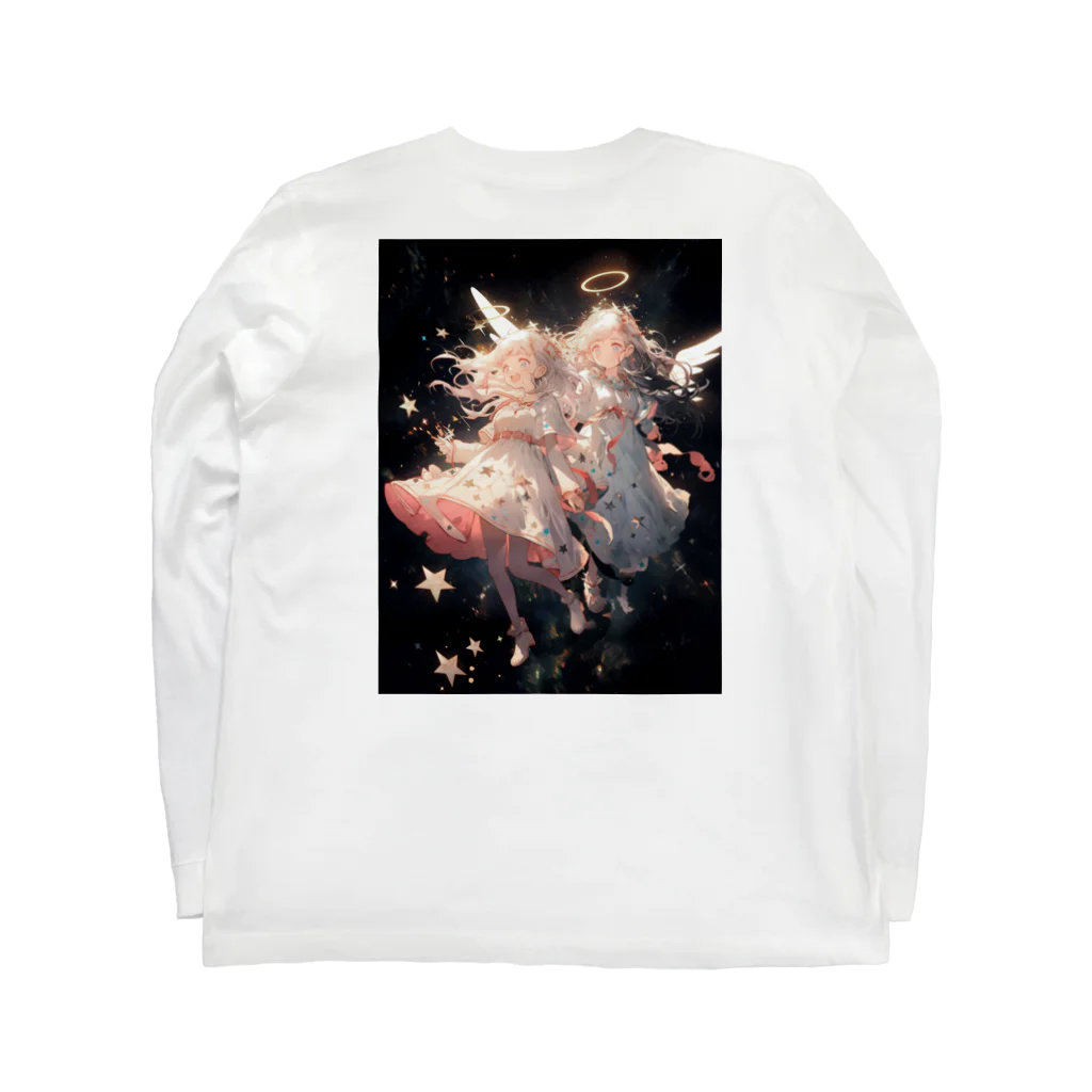 AQUAMETAVERSEのワクワクしながら宇宙の外に旅立つ天使たち アメジスト 2846 Long Sleeve T-Shirt :back