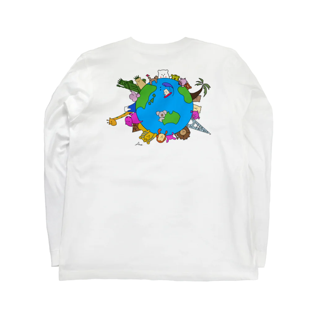 癒しのくまさん「さとしくん」の癒しのくまさん「さとしくん」 Long Sleeve T-Shirt :back