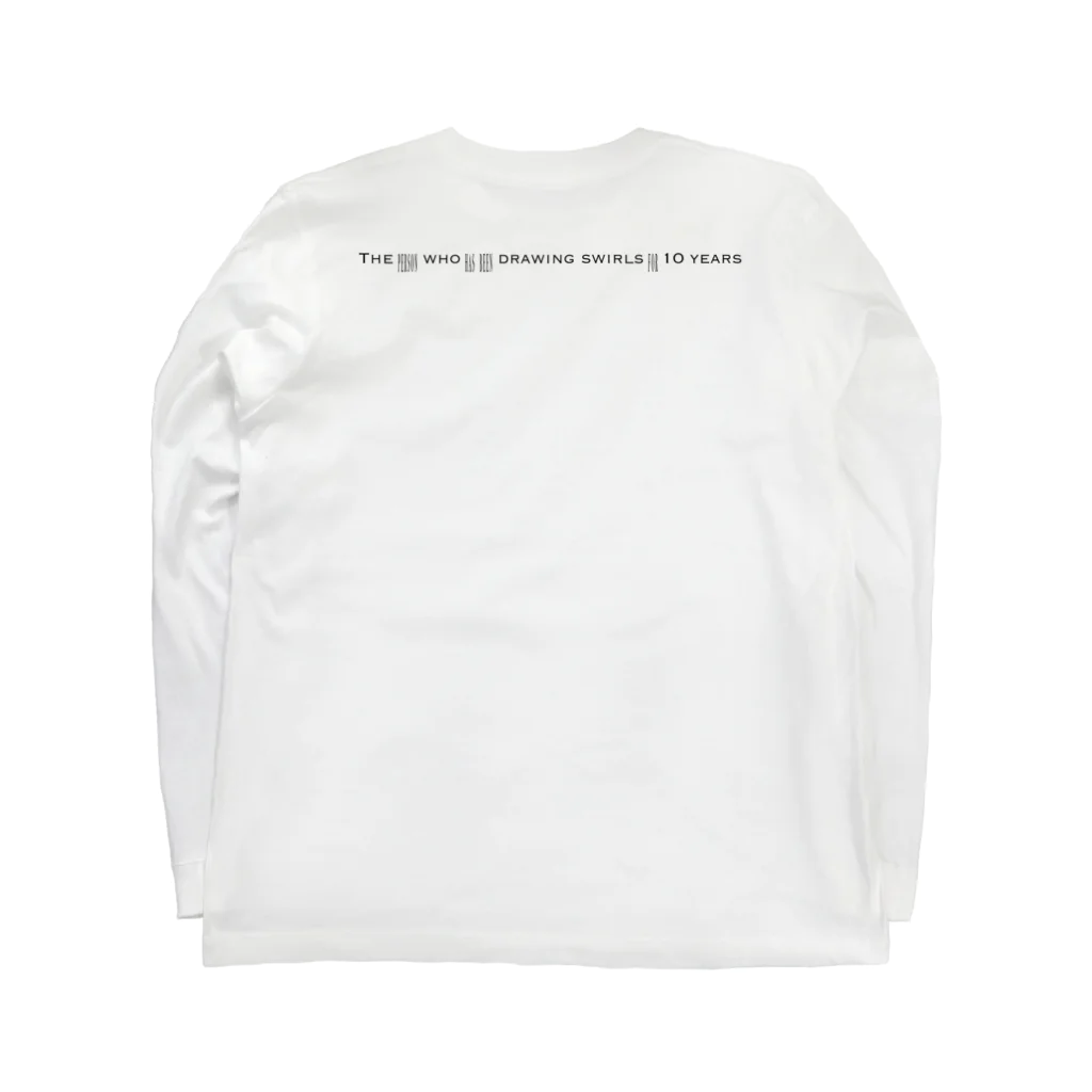 渦を10年描いてる人の椿 Long Sleeve T-Shirt :back