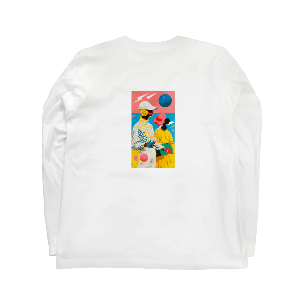 wabisabitのミニマムカプル Long Sleeve T-Shirt :back