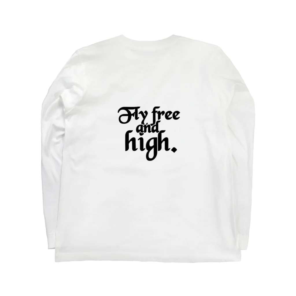 TaDan_StoreのFly free and high.【背面】 ロングスリーブTシャツの裏面