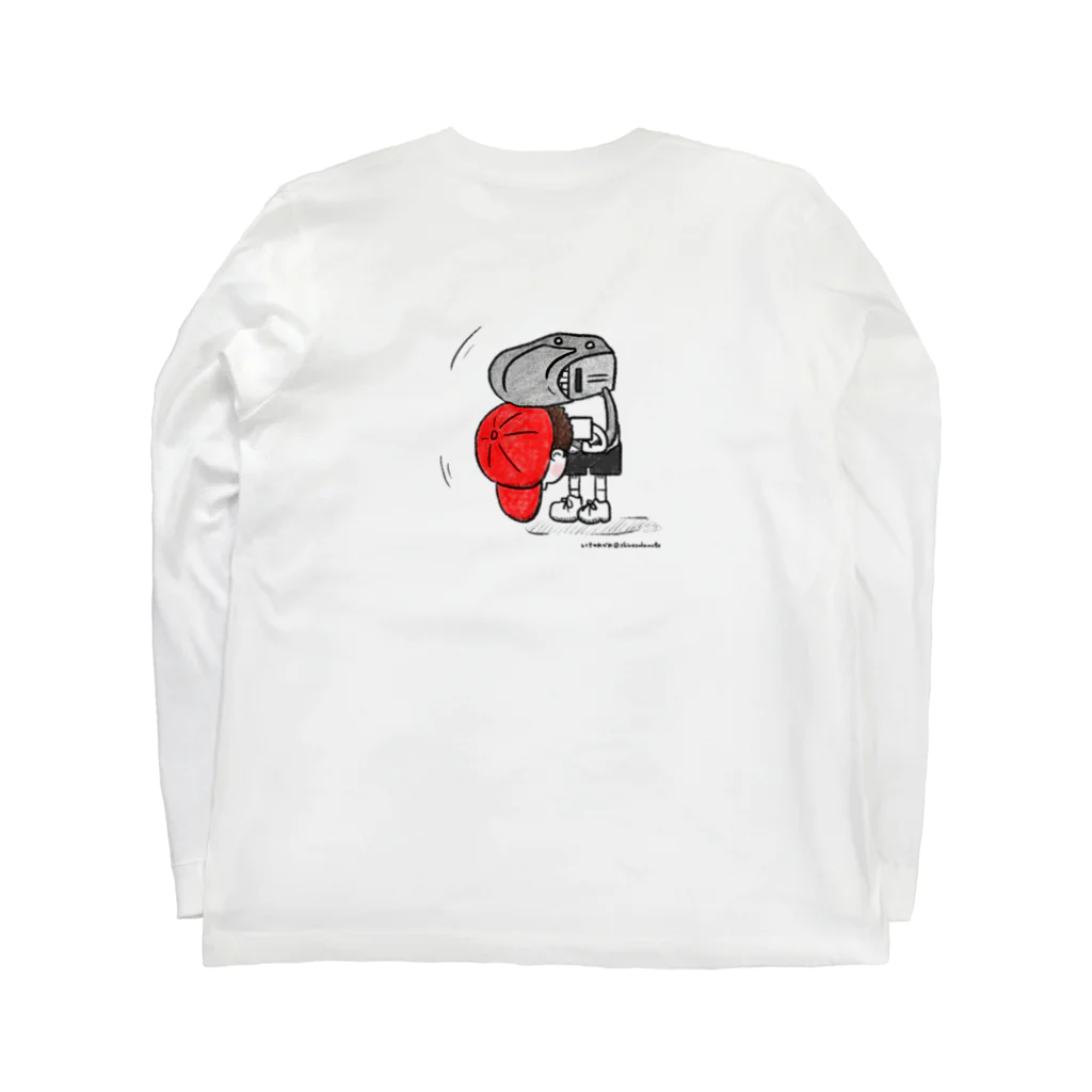 いさつれづれ オリジナルグッズの全力！いさっこくん Long Sleeve T-Shirt :back