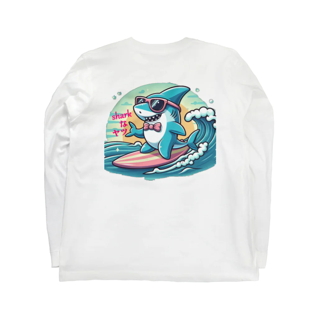 風来のSharkなヤツ Long Sleeve T-Shirt :back