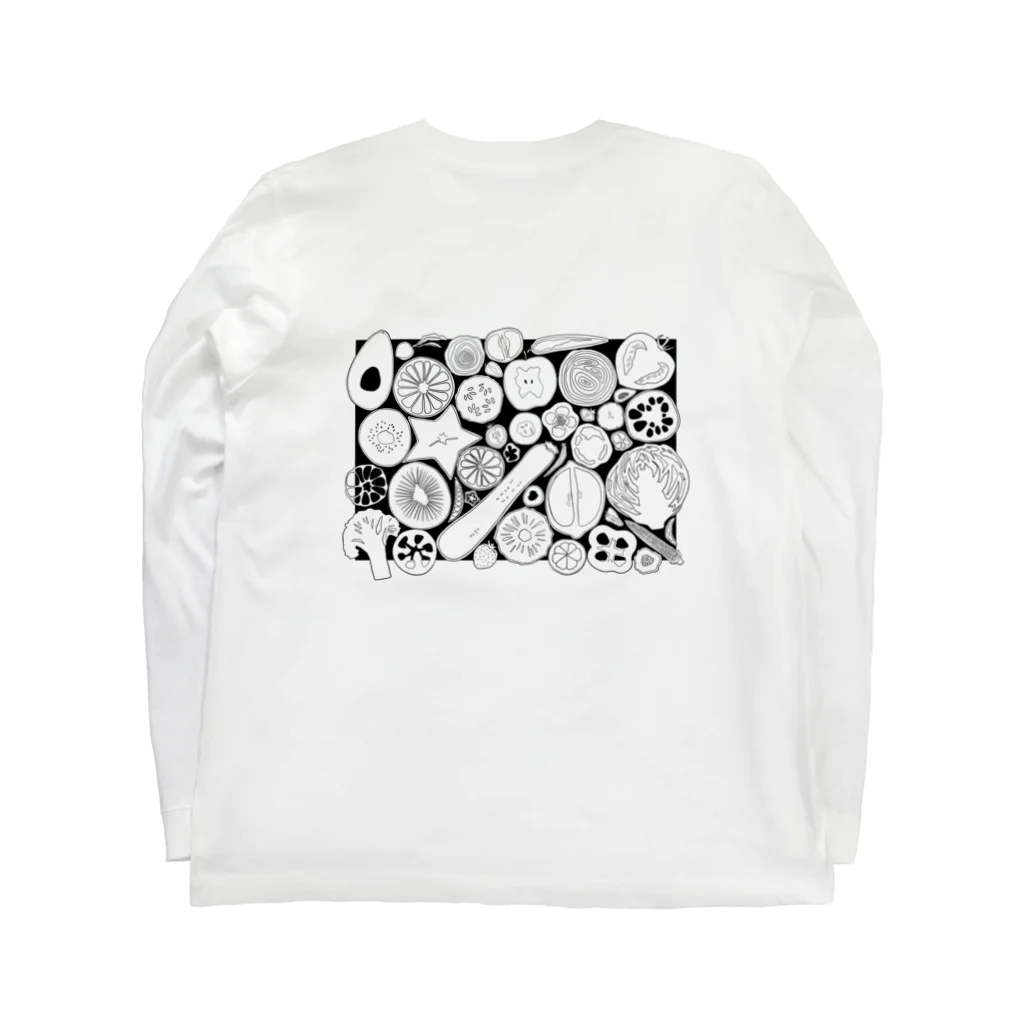 ohakoyaの野菜晩餐会 Long Sleeve T-Shirt :back