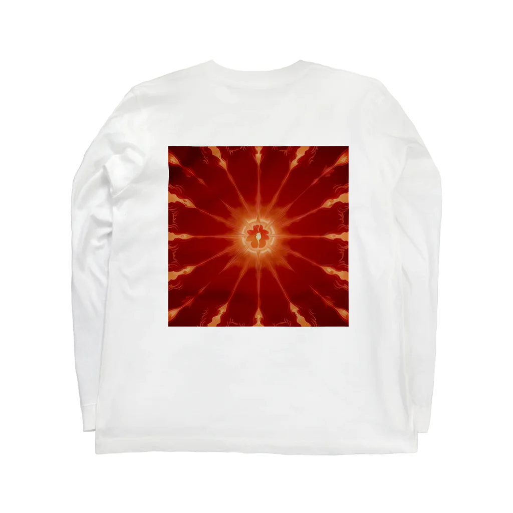 幻想の館の不思議模様・炎 ロングスリーブTシャツの裏面