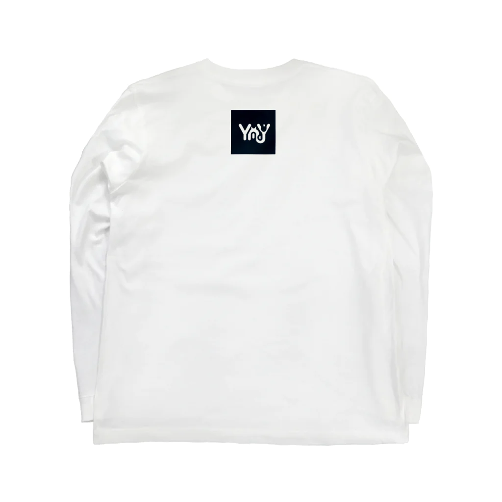 Y m @Y's shopの猫とチューリップ Long Sleeve T-Shirt :back