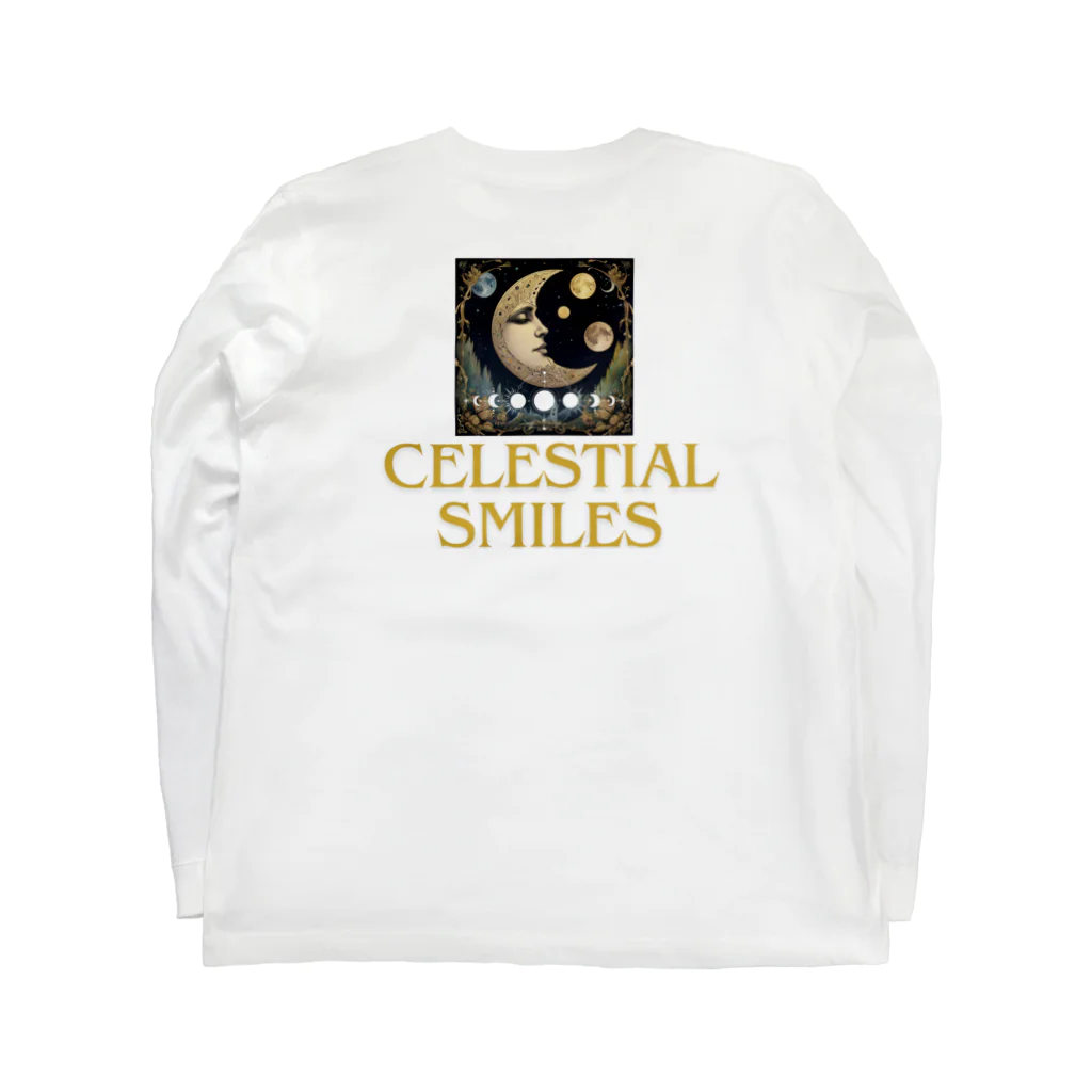 Mellow-Skyの「Celestial Smiles（天空の微笑み）」 ロングスリーブTシャツの裏面