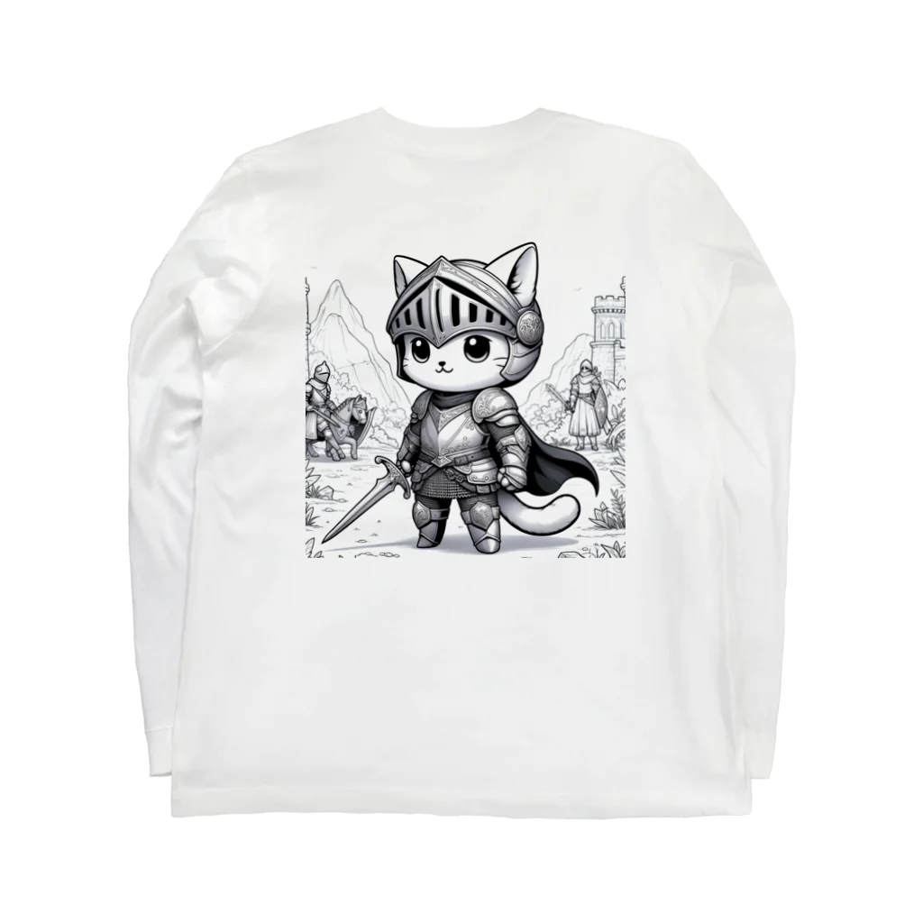 われらちきゅうかぞくのナイト キャッツ(Knight Cats) ロングスリーブTシャツの裏面