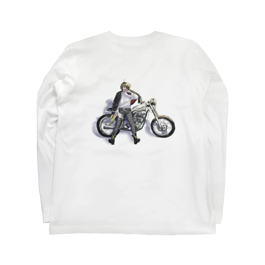 高田小猿の頭の悪いのが唯一の取り柄(黒生地用) Long Sleeve T-Shirt :back