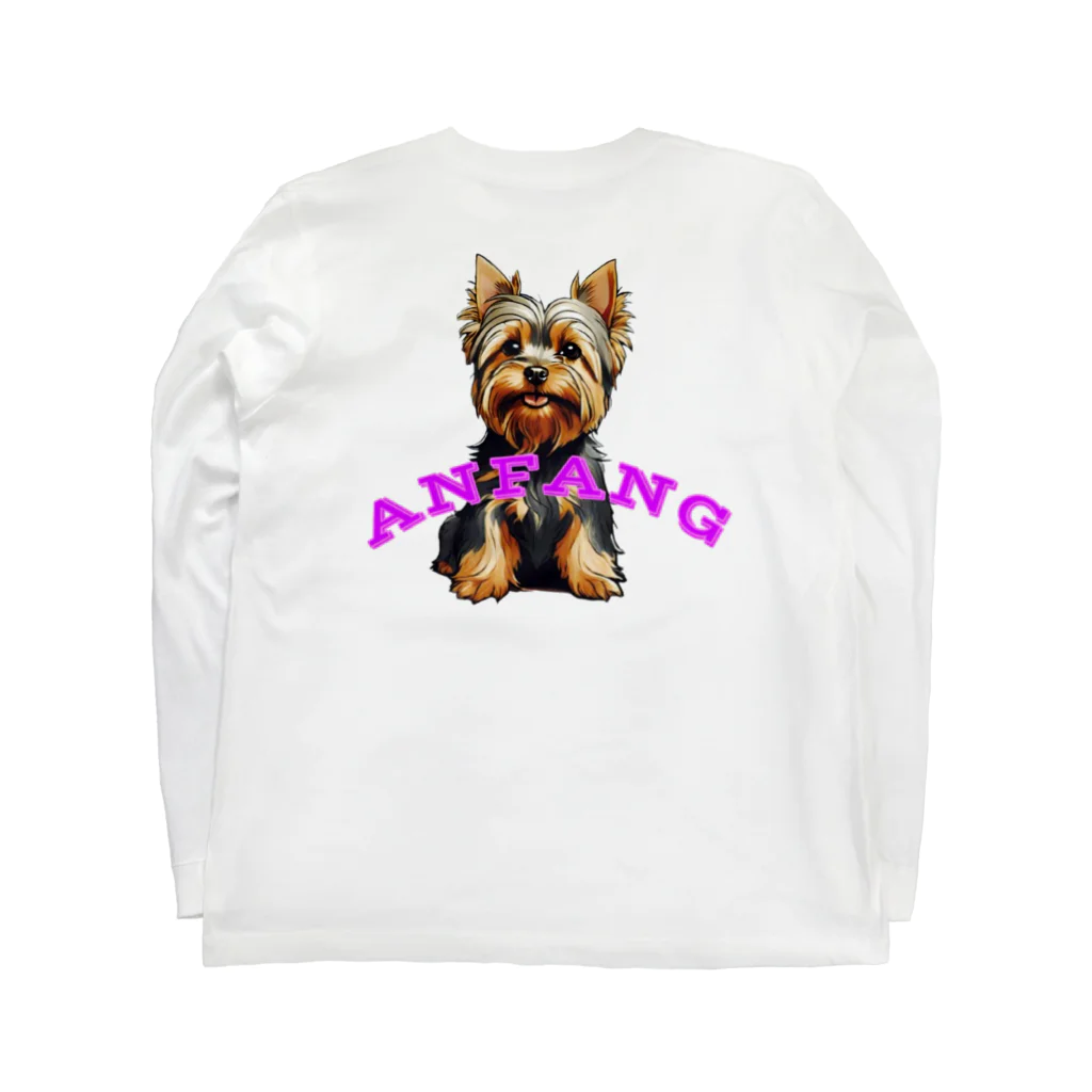 ANFANG のANFANG お座りヨーキー ロングスリーブTシャツの裏面