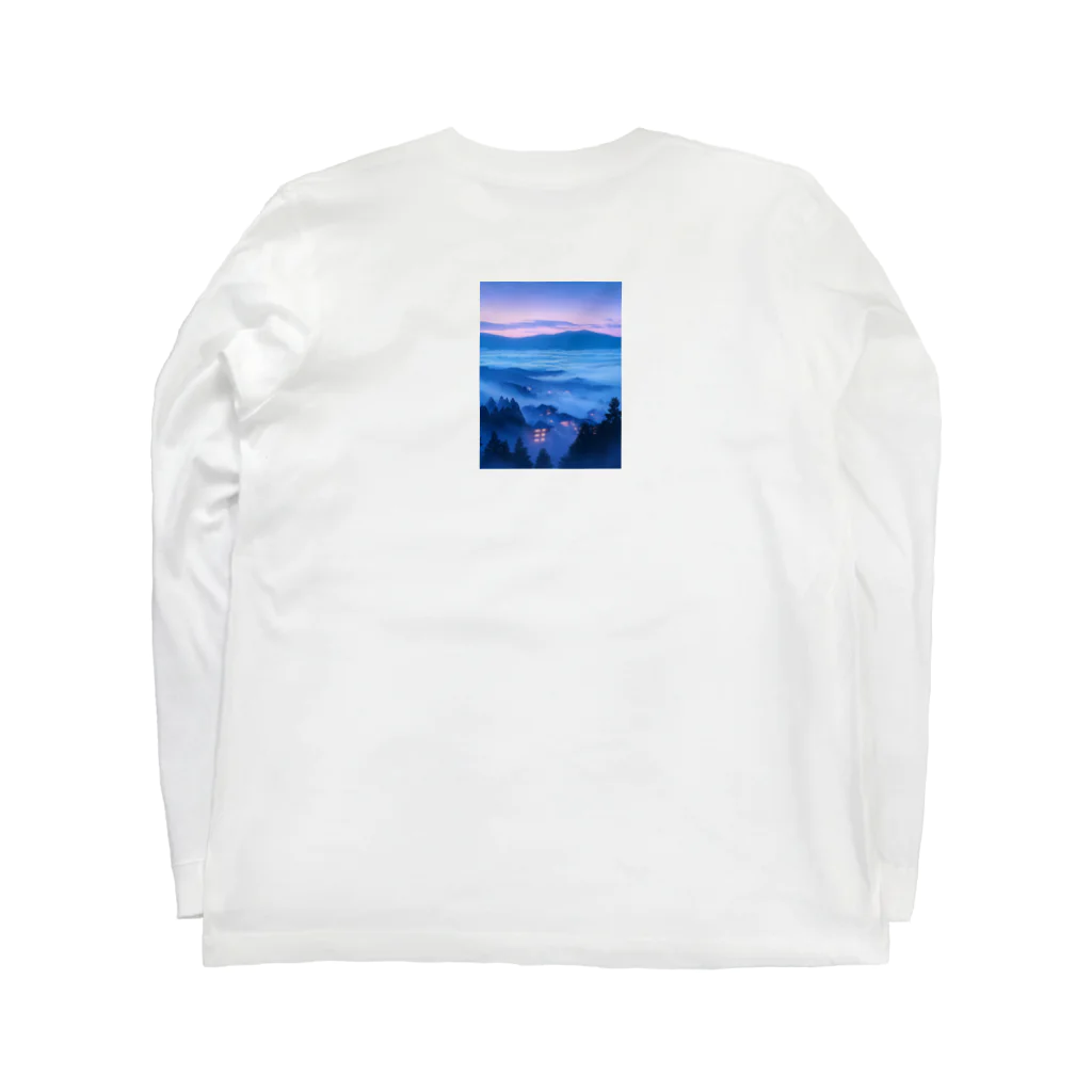 AQUAMETAVERSEの雲海とホテル街の灯　ラフルール　1859 Long Sleeve T-Shirt :back