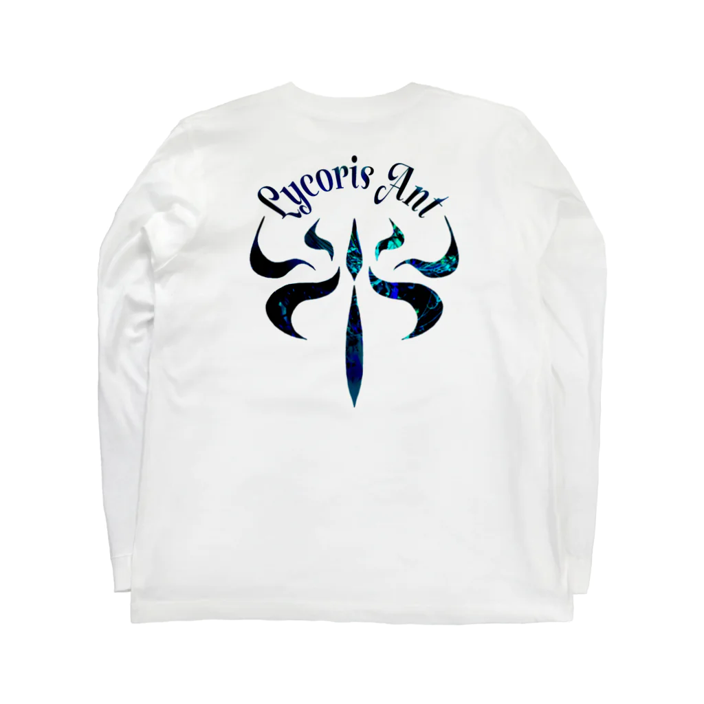 Lycoris Ant～リコリスアント～のLycorisAnt（リコリスアント）ロゴ（青） Long Sleeve T-Shirt :back