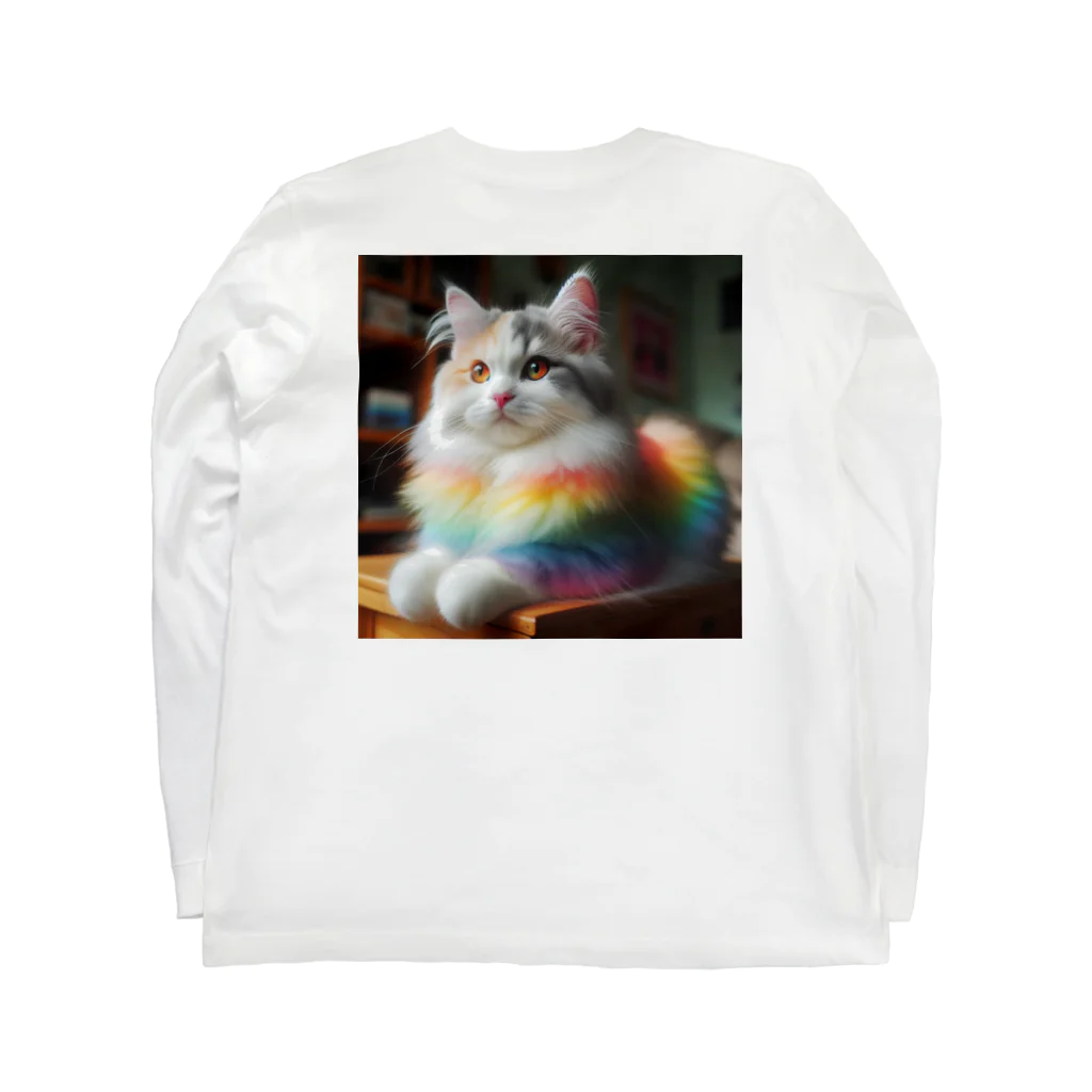 Creation CATの虹色CAT Long Sleeve T-Shirt :back