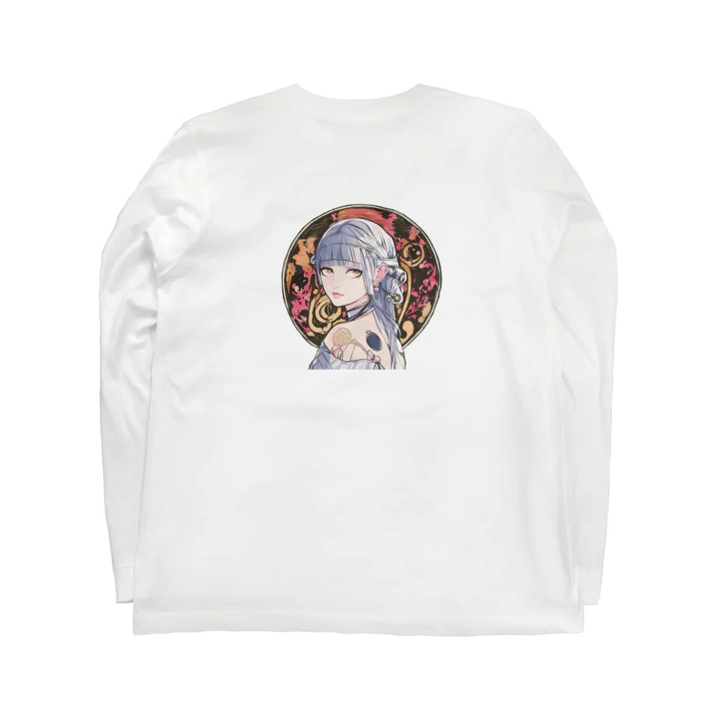 hade_raのさよならをする女性 Long Sleeve T-Shirt :back