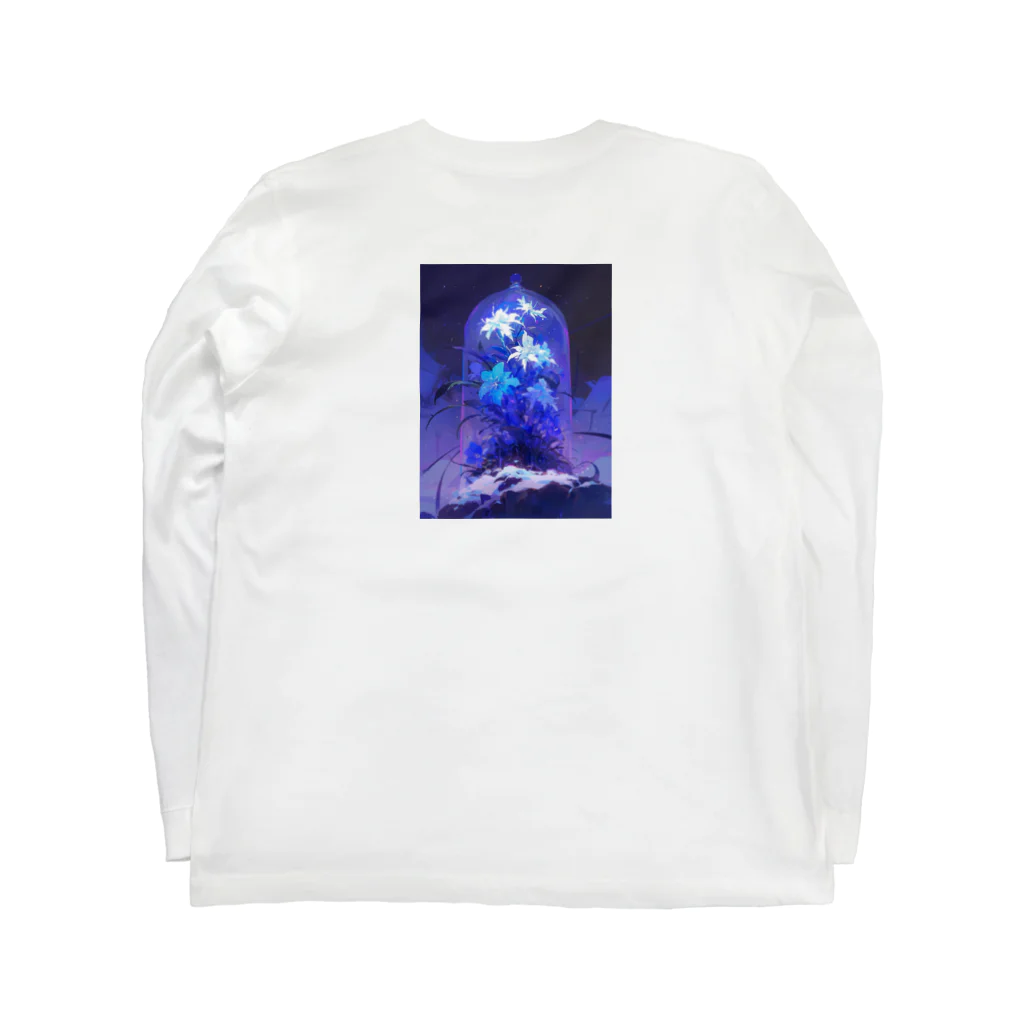 AQUAMETAVERSEのブリザードフラワーをガラスドームの中へ　ラフルール　1859 Long Sleeve T-Shirt :back