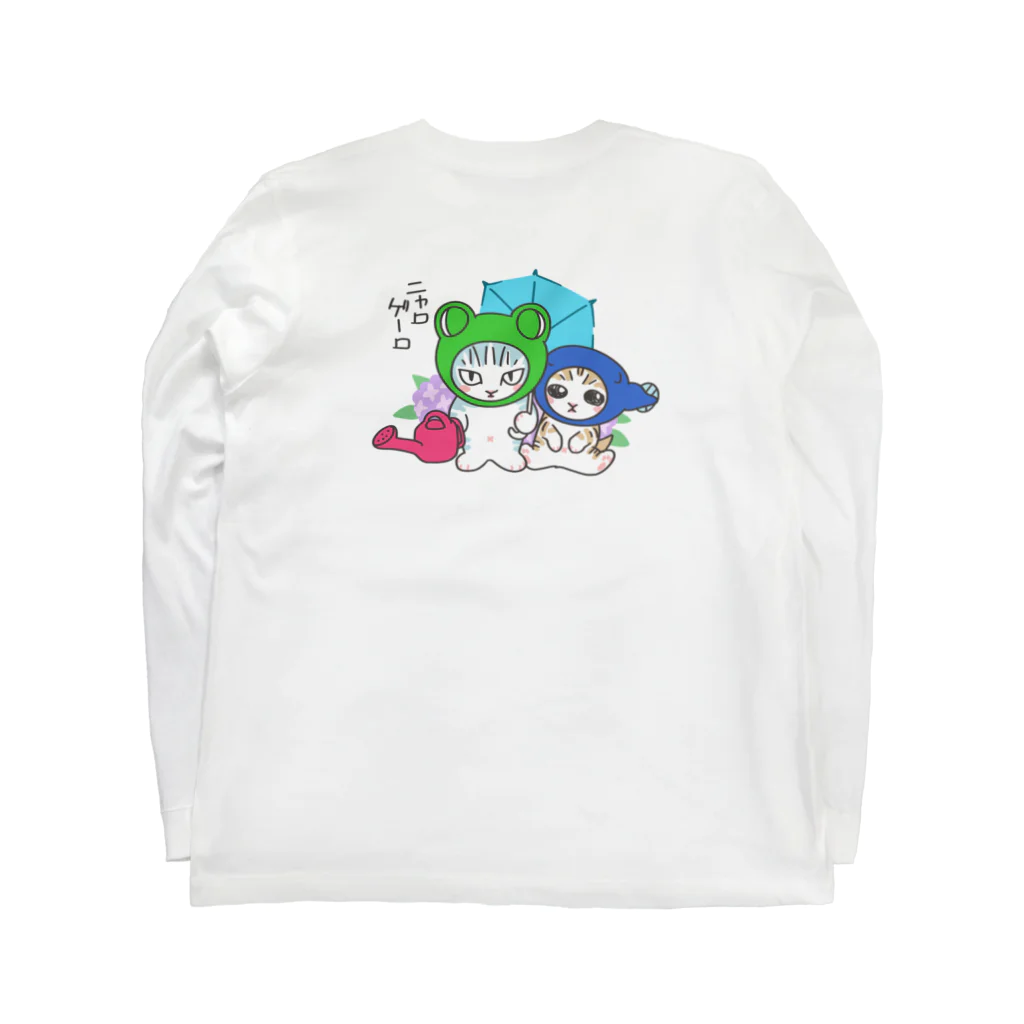 nya-mew（ニャーミュー）のニャロゲーロ(バックプリント) ロングスリーブTシャツの裏面