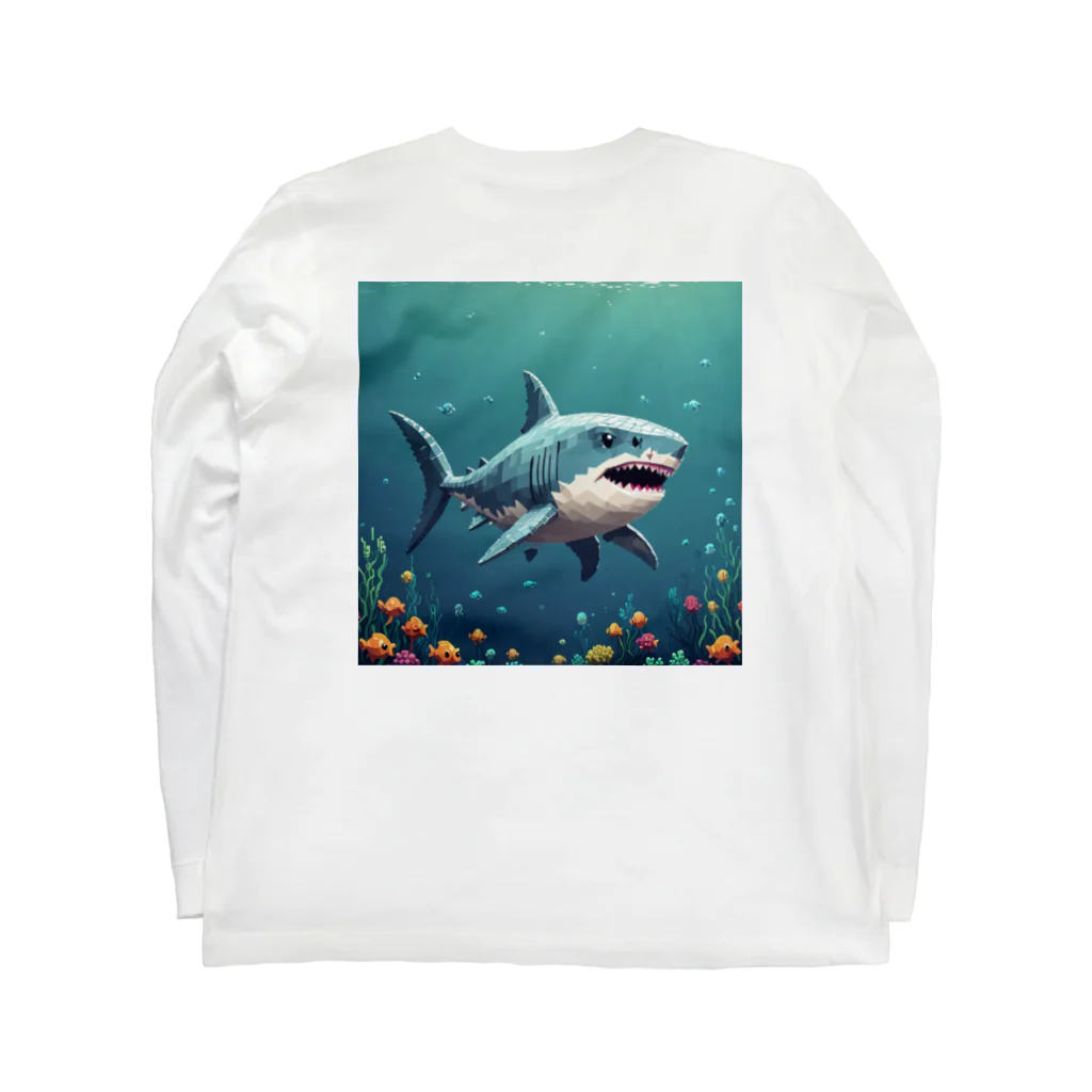 Kaz_Alter777のサメちゃん ロングスリーブTシャツの裏面