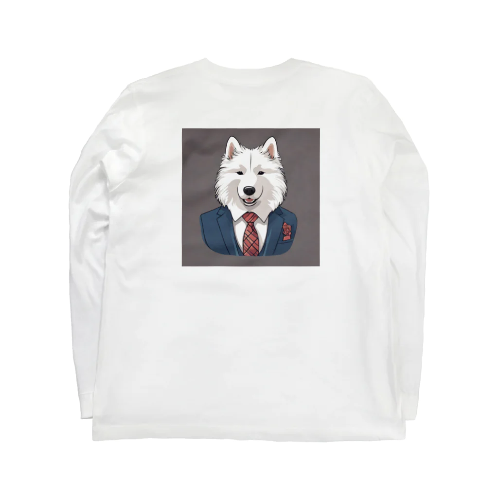 camo_nのSAMOYED Long Sleeve T-Shirt :back