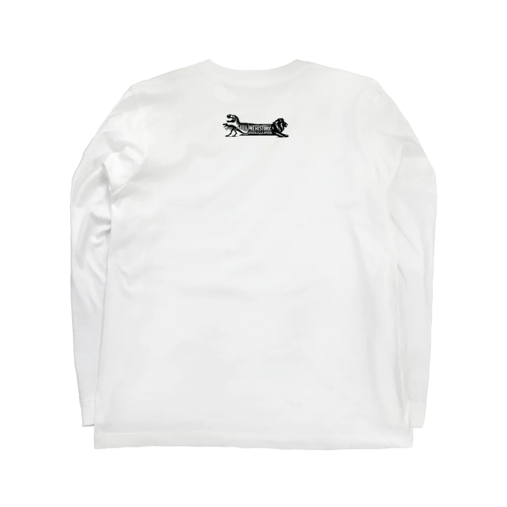 プレヒストリック・ワイルドの月夜のオオカミ Long Sleeve T-Shirt :back