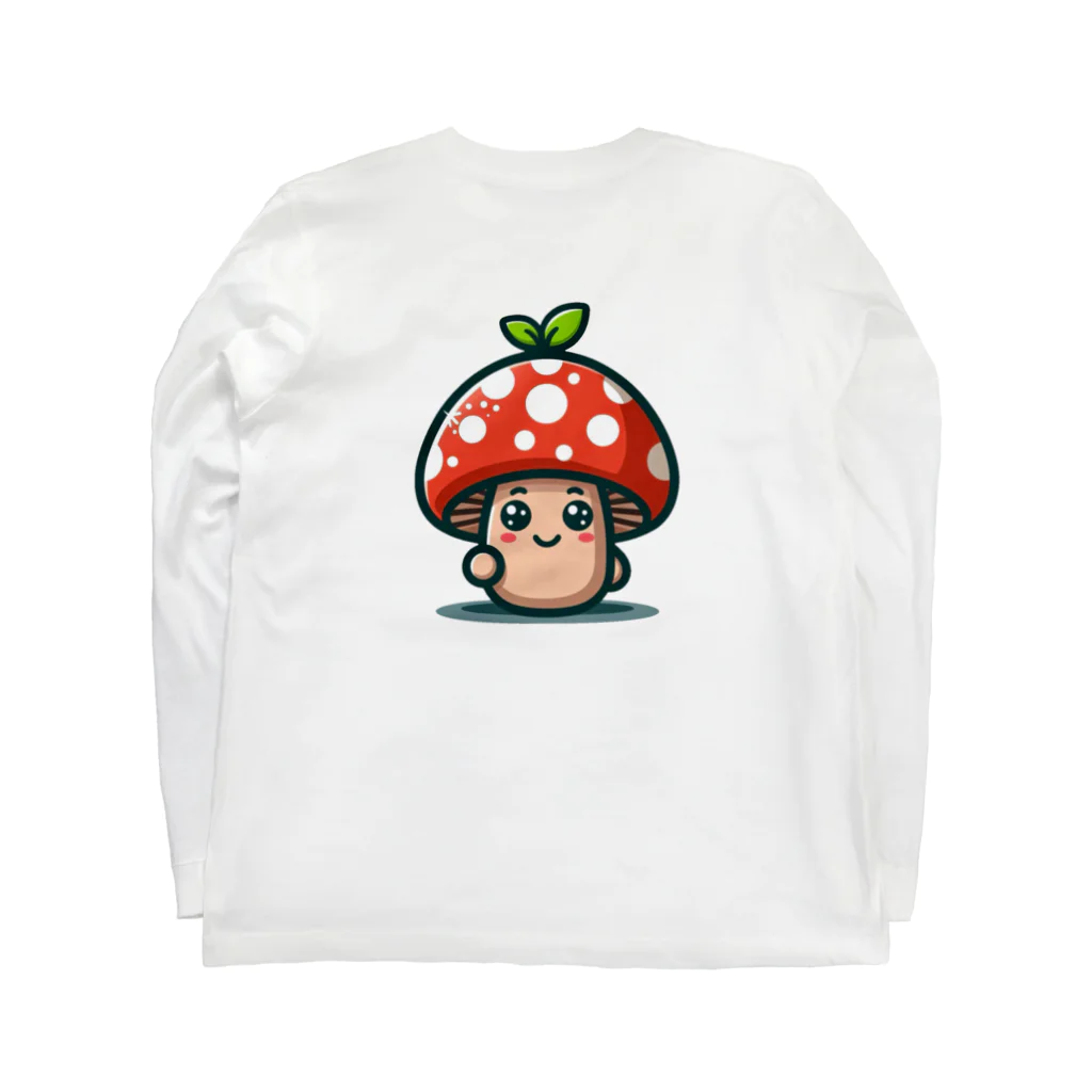 かわいいキノコくん🍄のかわいいキノコくん🍄 ロングスリーブTシャツの裏面