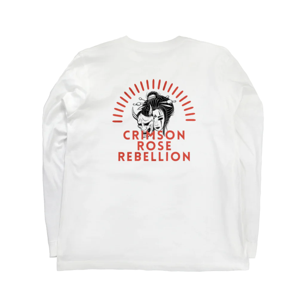 CHIBE86のCrimson Rose Rebellion Long Sleeve T-Shirt :back