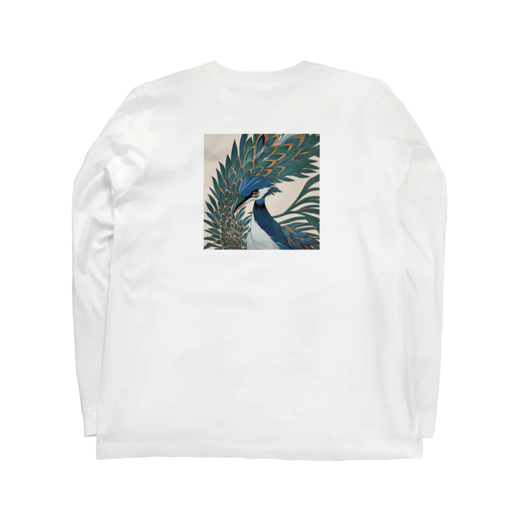 tamakakaの和風くじゃく Long Sleeve T-Shirt :back