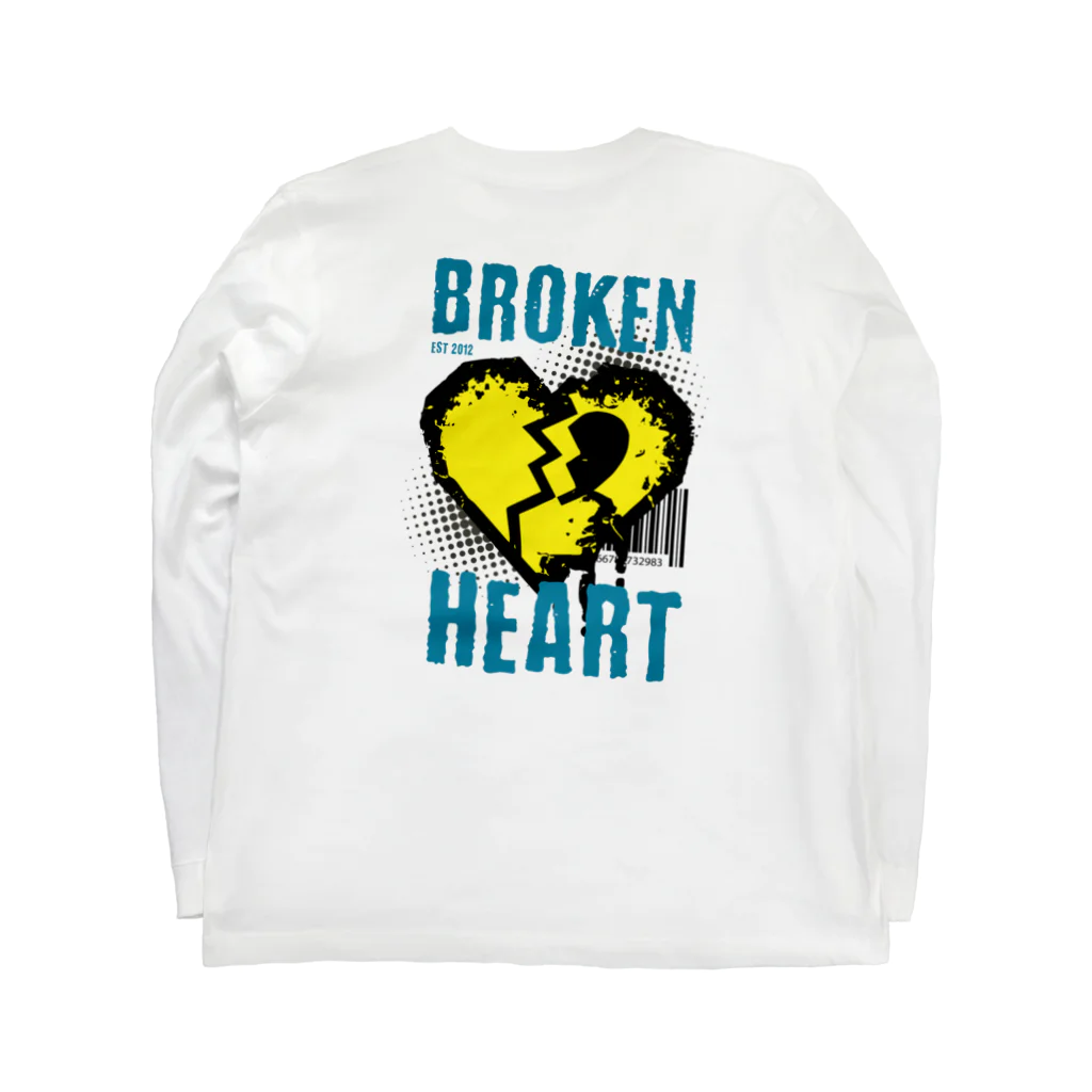 HappyFaceMarketの2012年から失恋してます Broken Heart Long Sleeve T-Shirt :back