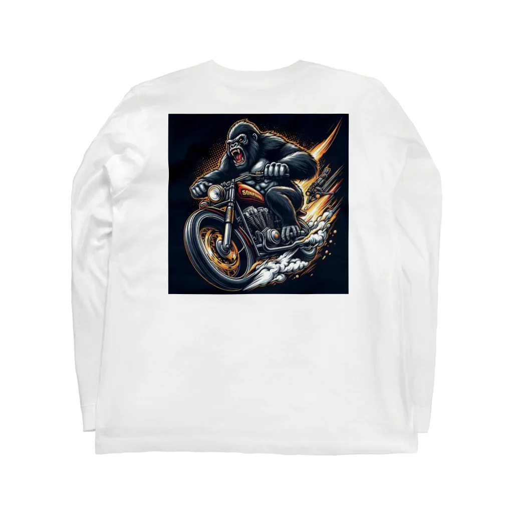 tetori91のバイクゴリラ Long Sleeve T-Shirt :back