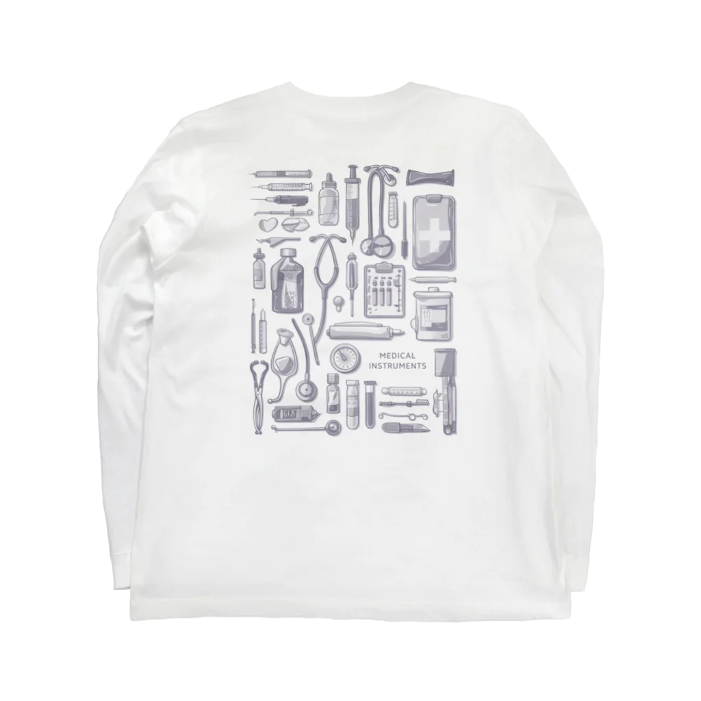 がーるずしょっぷの医療機器 チャコール Long Sleeve T-Shirt :back