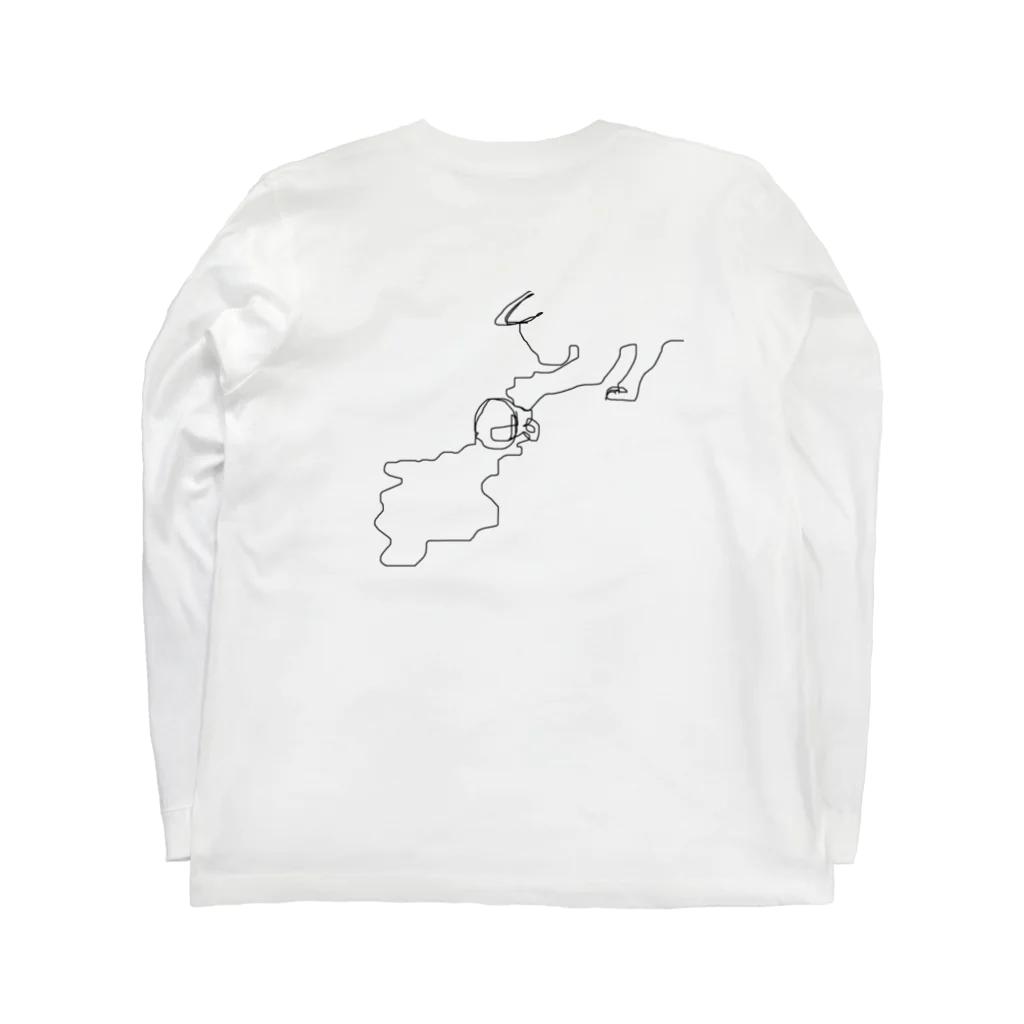 引き弱のコーヒーぶちまき猫様 Long Sleeve T-Shirt :back