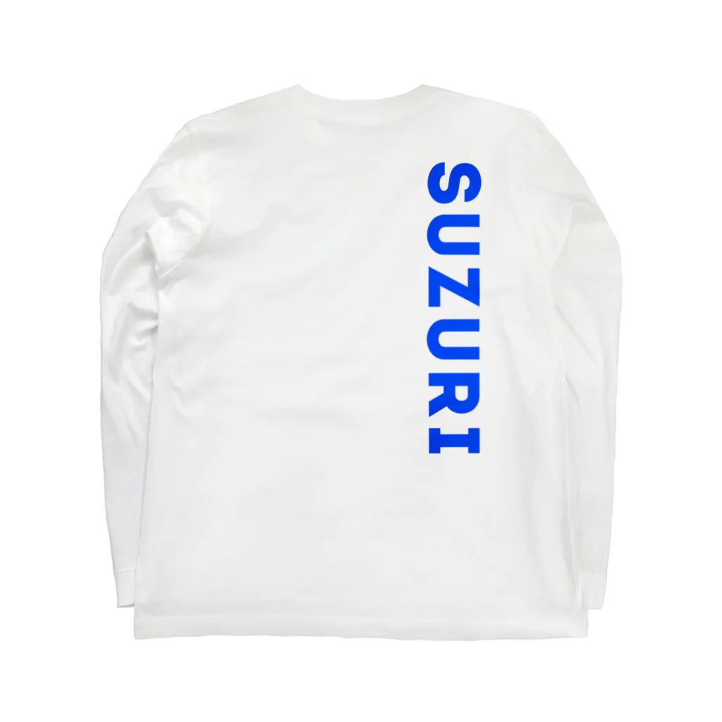 忍者スリスリくんのBLUE Long Sleeve T-Shirt :back