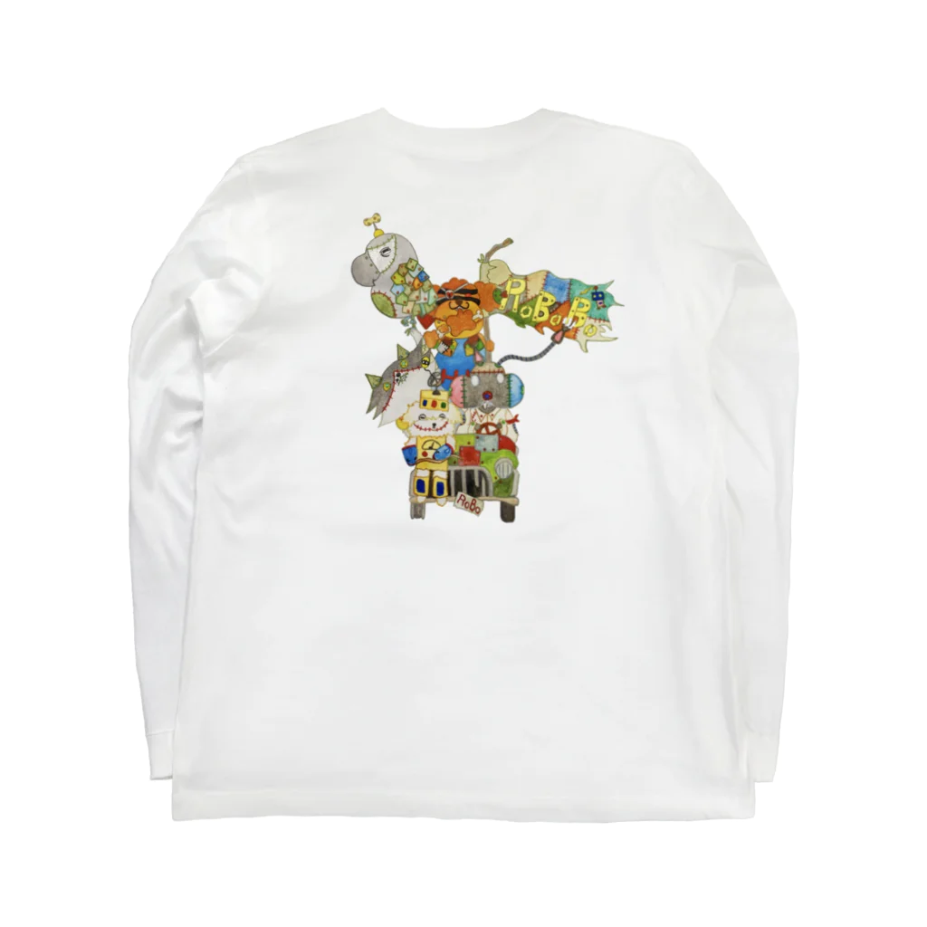 ねこぜや のROBOBO 「まーぶるロボ」ウサギ スチームパンク Long Sleeve T-Shirt :back