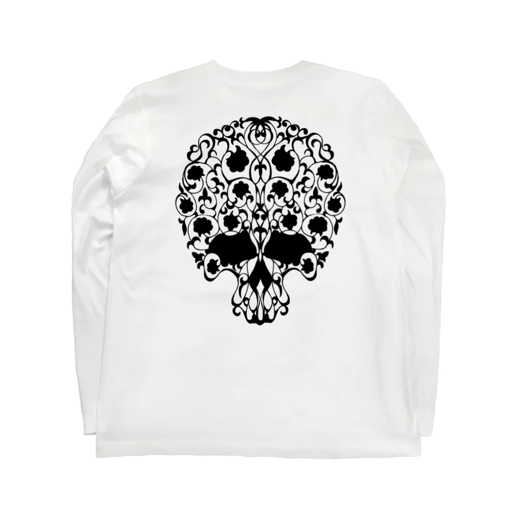 DieodeDesign2022のSkull Flower ロングスリーブTシャツの裏面