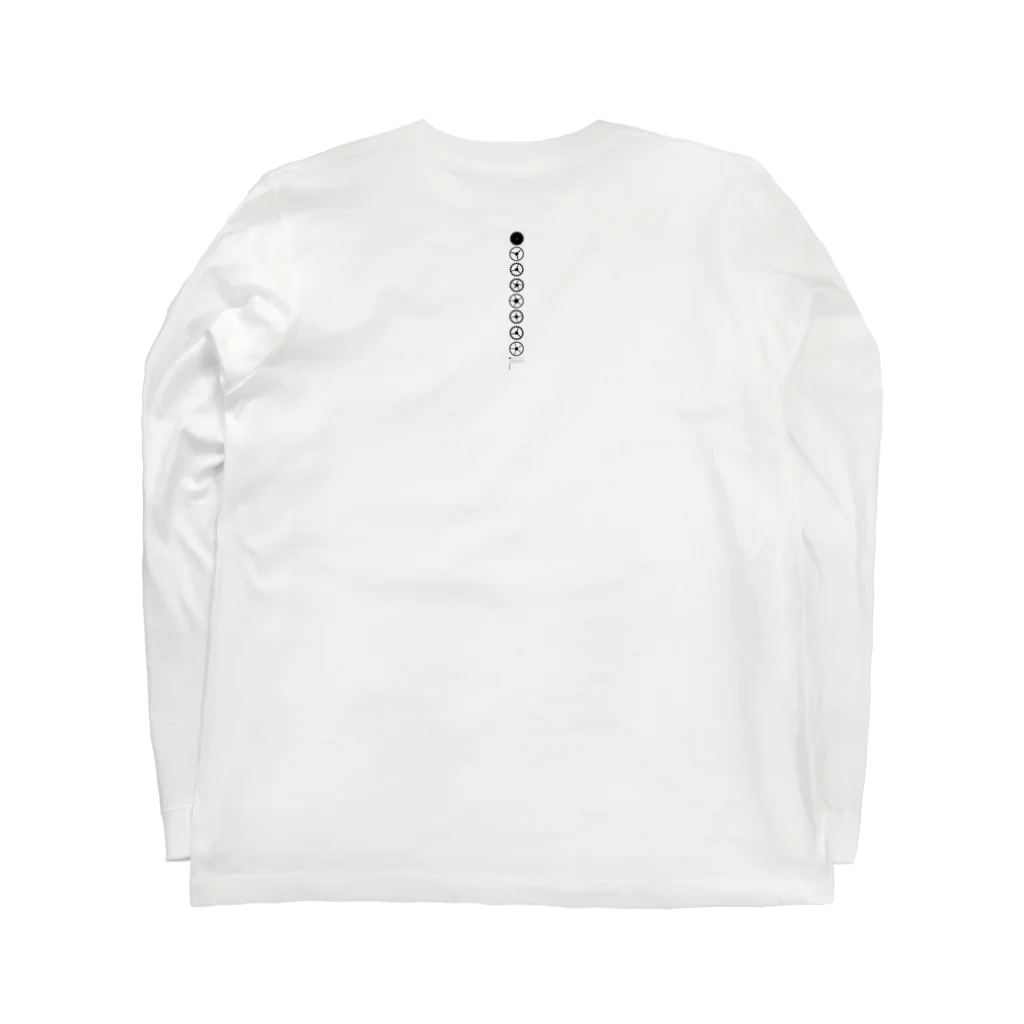 ©satch  [SHEAVESMUSIC/littlesheave]の時計B縦「足跡を残して」より　©satch Long Sleeve T-Shirt :back
