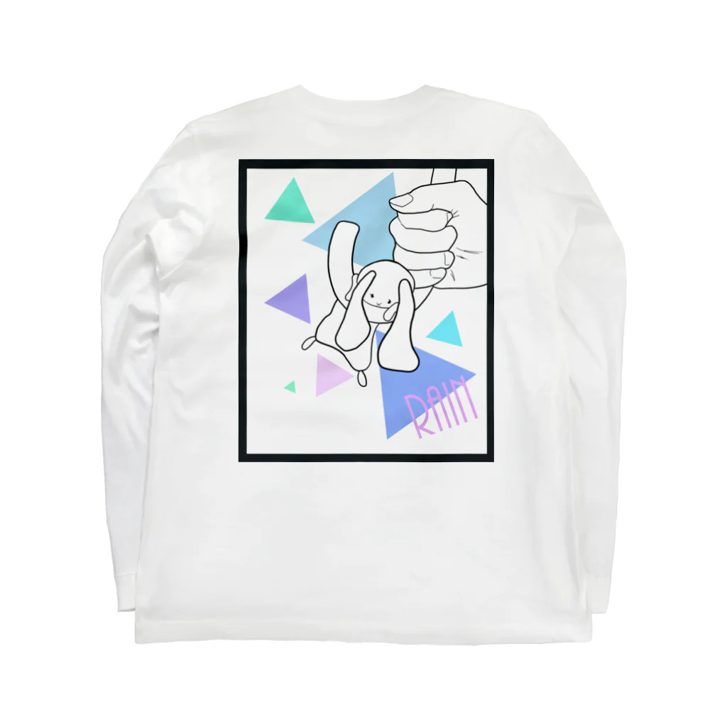 やまはむのあめうさ Long Sleeve T-Shirt :back